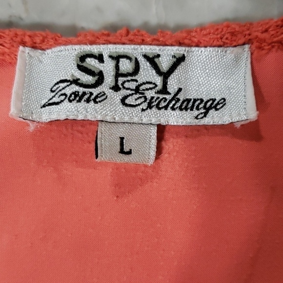 SPY Zone Exchange Cold Shoulder Swing Top Coral Lg - Picture 7 of 8